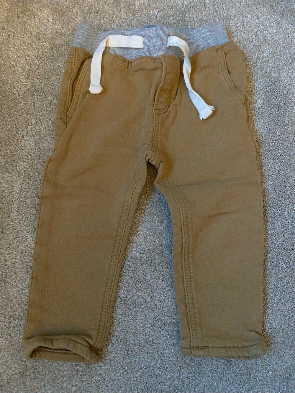 Baby Gap 18-24 Month Drawstring Stretch Knit Waist Pants - Tan